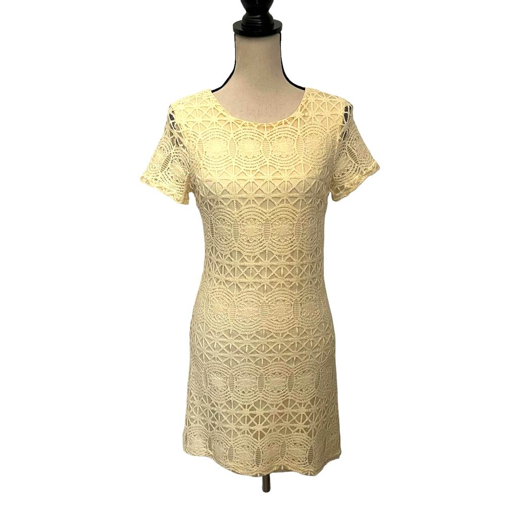 Lulus Love You For Eternity Shift Dress XS Crochet Fairy Coquette Cottagecore - Picture 2 of 14